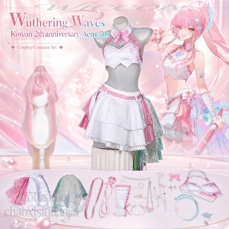 Cosplay Korean Anime - เกมอนิเมะ Wuthering Waves ชุดคอสเพลย์ฉลองครบรอบ 2 ปีของเกาหลี