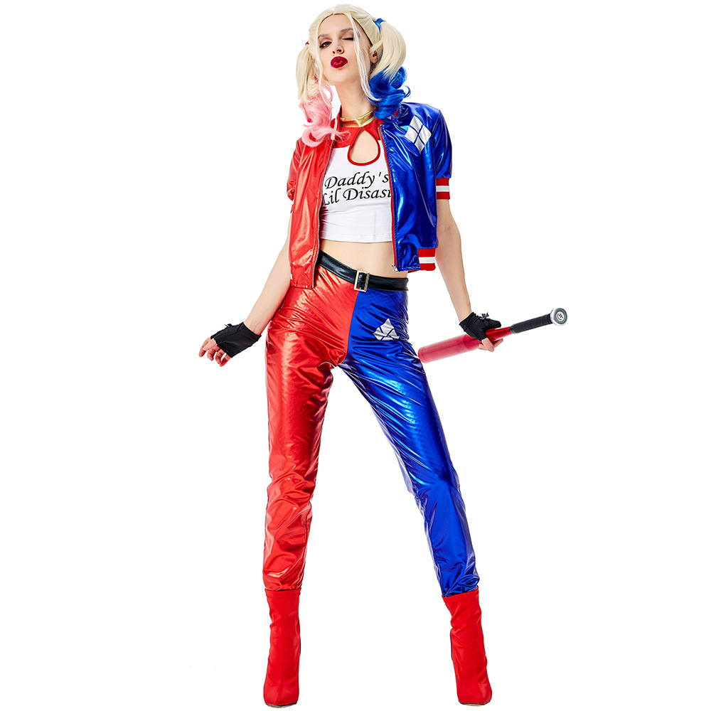 Anime Harley Quinn Cosplay - สาวฆ่าตัวตาย Harley ชุดคอสเพลย์ Joker Squad Quinn