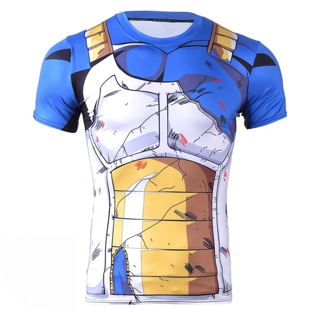 Dragon Ball Saiyan Armor - ชุดเกราะซูเปอร์ไซย่าที่เสียหายจากการต่อสู้ในฤดูร้อนปี 2026 | เสื้อยืดแขนสั้นเพาะกายออกกำลังกายดราก้อนบอล ซุปเปอร์ Y2k