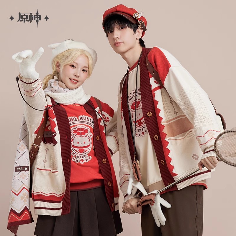 Anime Cosplay Diy - เสื้อคาร์ดิแกนไหมพรมธีมคลี ของแท้จากเกม Genshin Impact ของสะสม ของขวัญ
