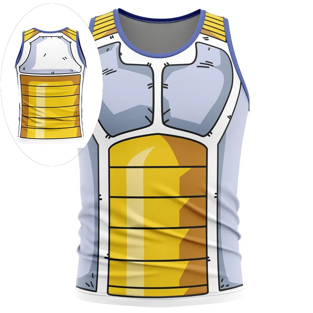Dragon Ball Saiyan Armor - เสื้อกล้ามคอสเพลย์ลายเกราะไซย่า เวเจต้า ดราก้อนบอล ซัมเมอร์ 2026 พิมพ์ลาย