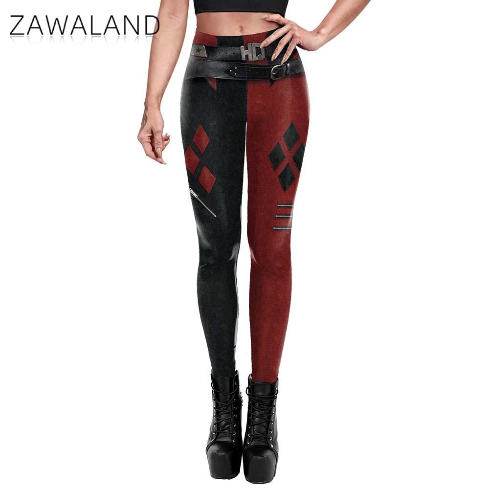 Anime Harley Quinn Cosplay - ZAWALAND กางเกงขายาวผู้หญิงคอสเพลย์ Harley Quinn เครื่องแต่งกายกีฬากางเกงกีฬากางเกงหญิงฟิตเนส Leggings