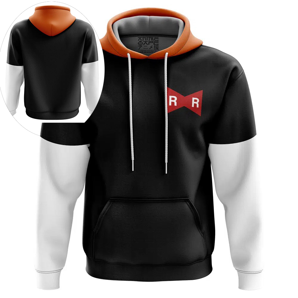 Dragon Ball Saiyan Armor - เสื้อฮู้ดดี้ลายดราก้อนบอลสีแดงริบบิ้น รุ่นโอเวอร์ไซส์ ฤดูใบไม้ร่วง-ฤดูหนาว ปี 2026 พร้อมโลโก้