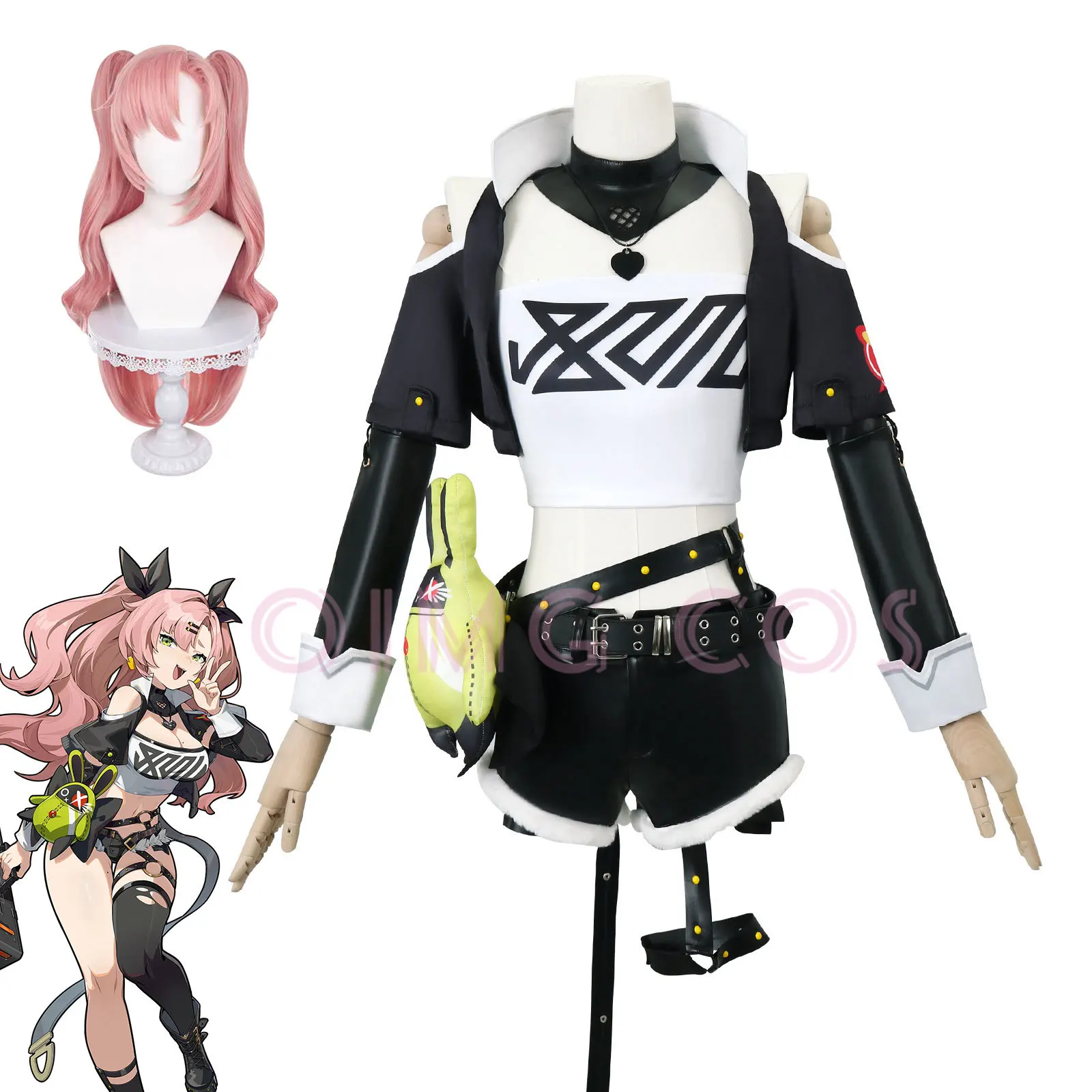 Anime Cosplay Female Characters - นิโคล เดมาลา เซนเลส โซน ซีโร่คอสเพลย์เครื่องแต่งกายวิกผมอะนิเมะฮาโลวีนเครื่องแต่งกายปาร์ตี้มาสเคอเรดผู้หญิงเกม