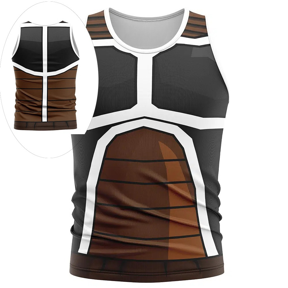 Dragon Ball Saiyan Armor - เสื้อกล้ามคอสเพลย์ลายชุดเกราะไซย่าดราก้อนบอล ซัมเมอร์ 2026 พิมพ์ลาย 3 มิติ