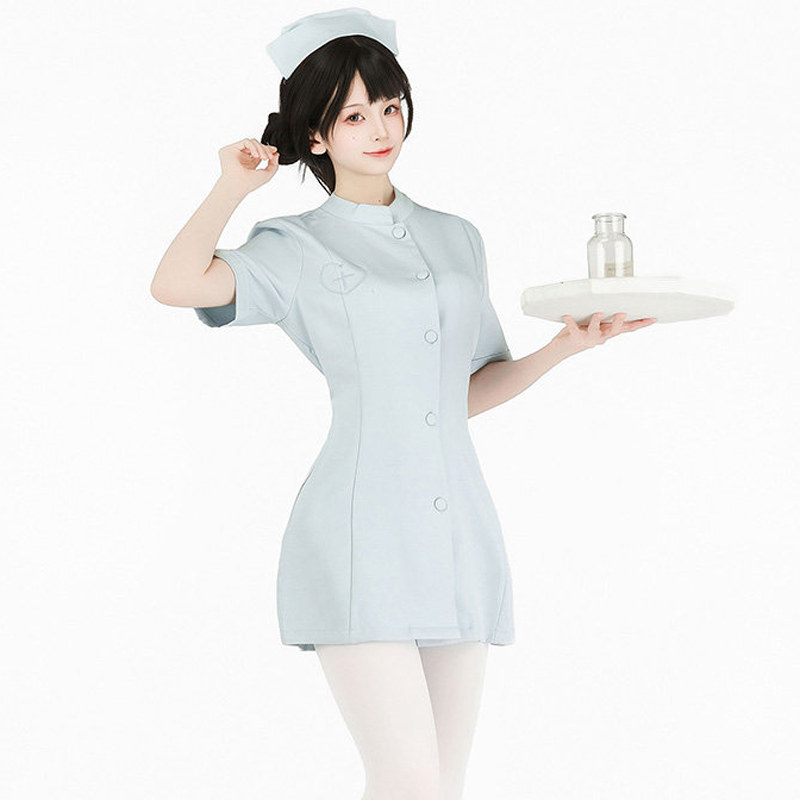 Anime Cosplay Diy - ชุดคอสเพลย์พยาบาลน่ารักสไตล์อนิเมะ ชุดแพทย์ ชุดแฟนซีฮาโลวีน ชุดพยาบาลสยองขวัญแบบ DIY ชุดเดรสเปื้อนเลือด