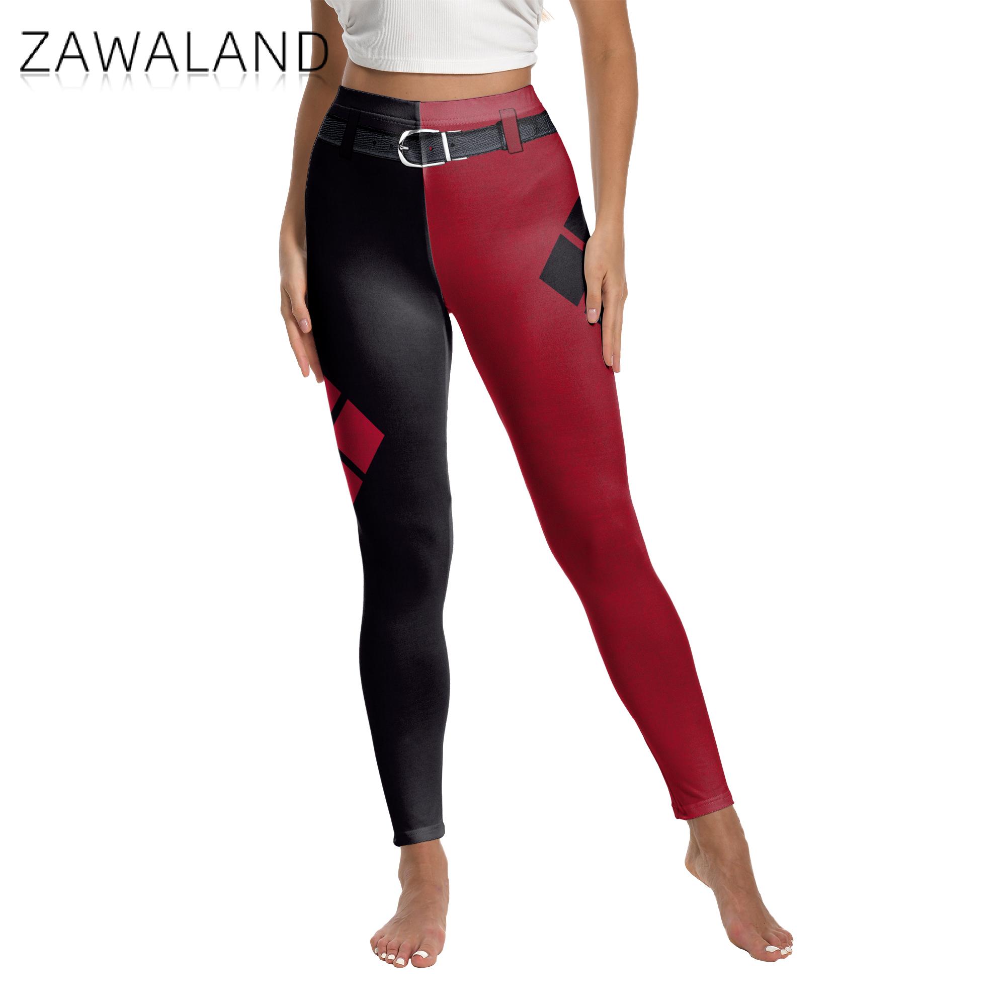 ZAWALAND กางเกงขายาวผู้หญิงคอส - Anime Harley Quinn Cosplay บทวิจารณ์และราคา