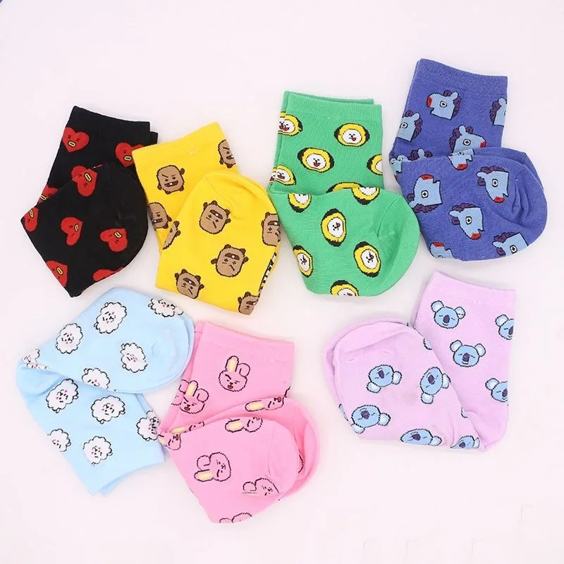 ถุงเท้าการ์ตูน BT21 น่ารัก ถุง - Cosplay Korean Anime บทวิจารณ์และราคา