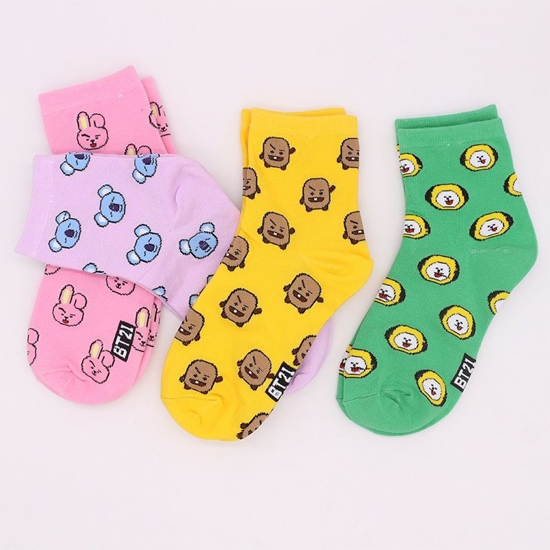 ถุงเท้าการ์ตูน BT21 น่ารัก ถุง - Cosplay Korean Anime บทวิจารณ์และราคา
