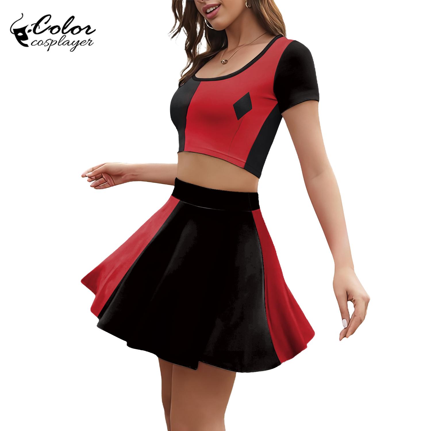 ชุดคอสเพลย์ตัวตลกหญิงจากภาพยนต - Anime Harley Quinn Cosplay บทวิจารณ์และราคา