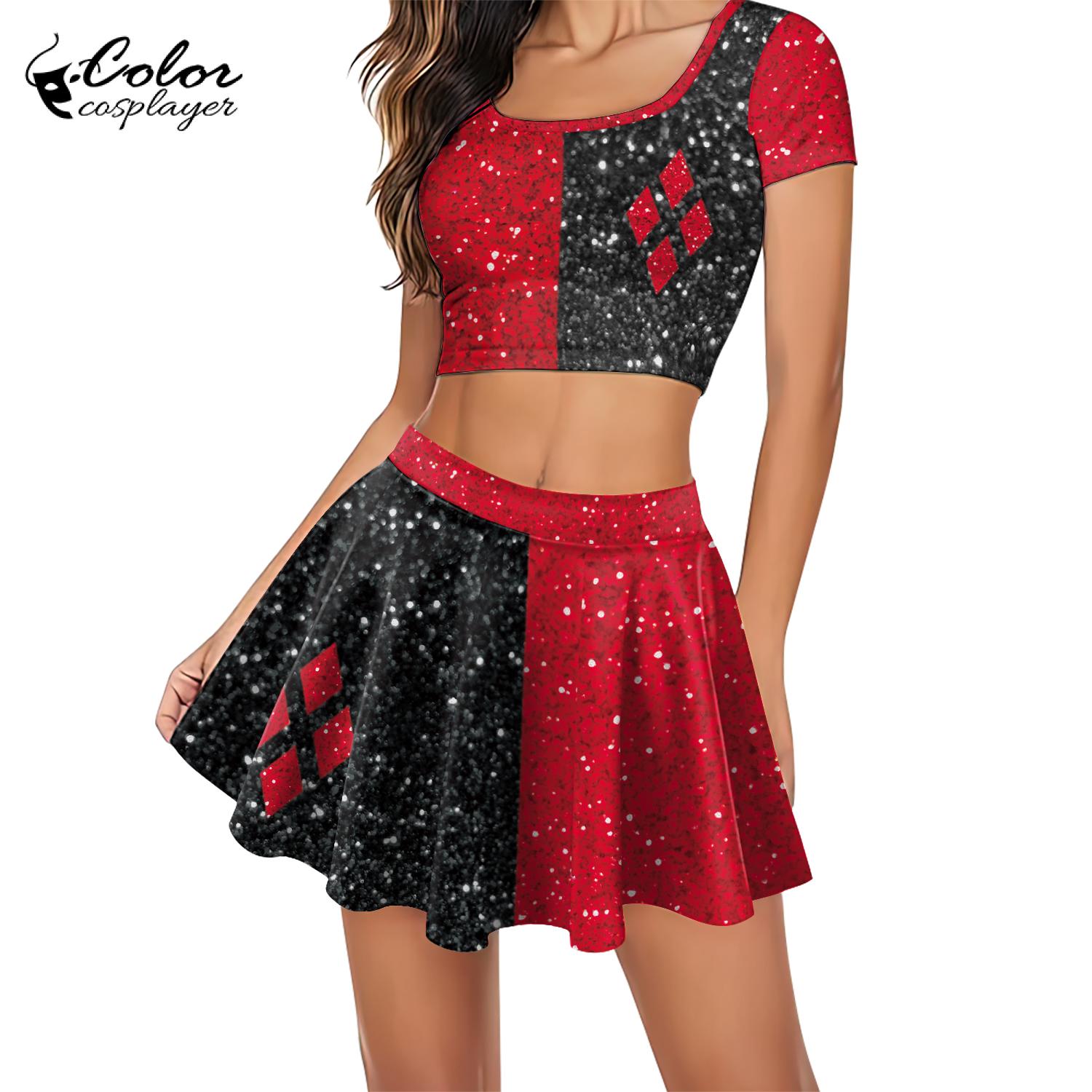 ชุดคอสเพลย์ตัวตลกหญิงจากภาพยนต - Anime Harley Quinn Cosplay บทวิจารณ์และราคา