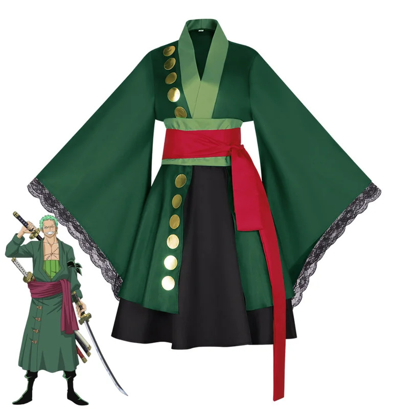 ชุดคอสเพลย์โรโรโนอา โซโล อนิเม - Anime Zoro Cosplay Female บทวิจารณ์และราคา
