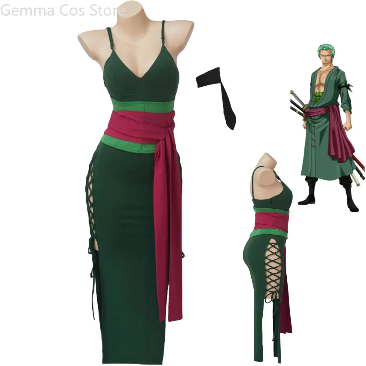 ชุดคอสเพลย์อนิเมะโรโรโนอา โซโล - Anime Zoro Cosplay Female บทวิจารณ์และราคา
