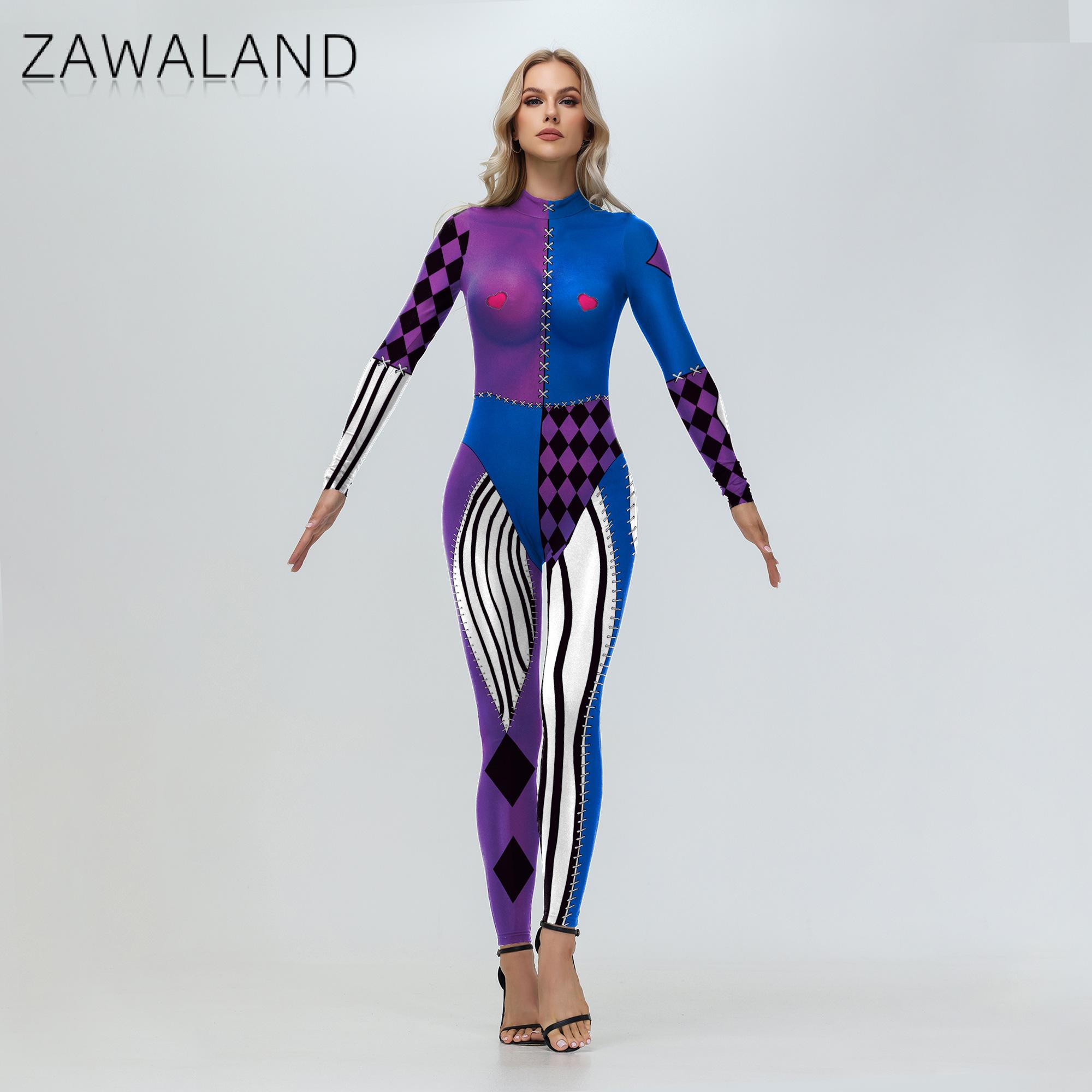 Zawaland Clown Harley คอสเพลย์ - Anime Harley Quinn Cosplay บทวิจารณ์และราคา