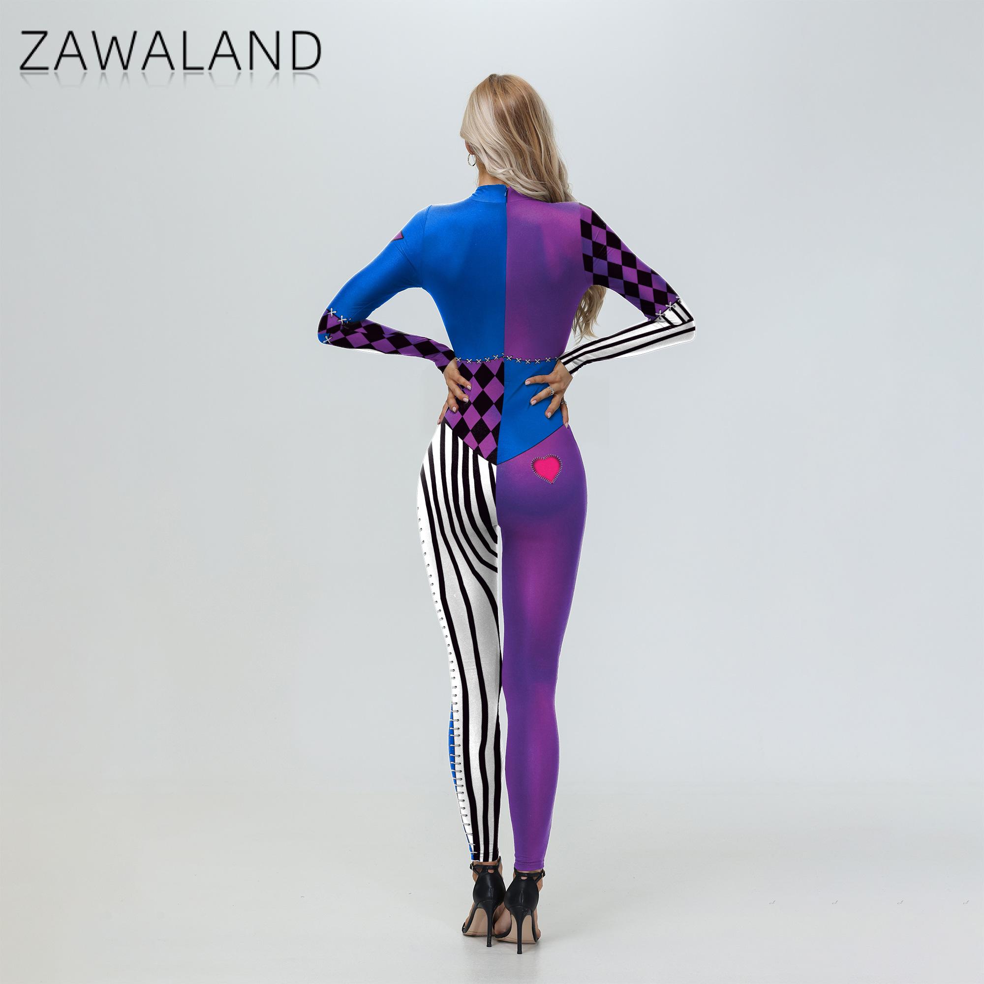 Zawaland Clown Harley คอสเพลย์ - Anime Harley Quinn Cosplay บทวิจารณ์และราคา